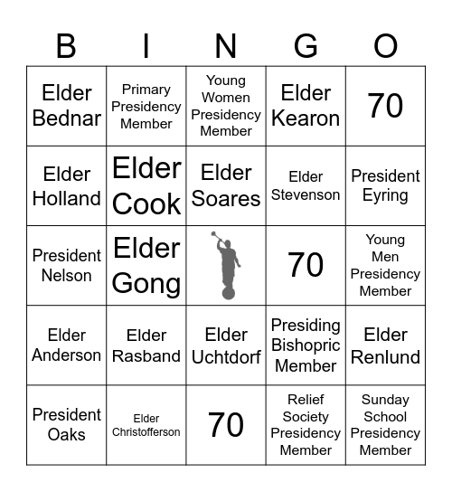 General Conference Bingo Card