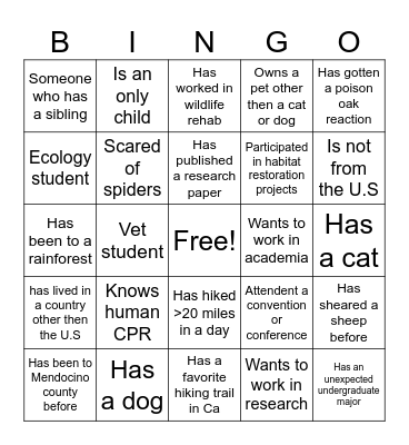 SOH Retreat Bingo Card