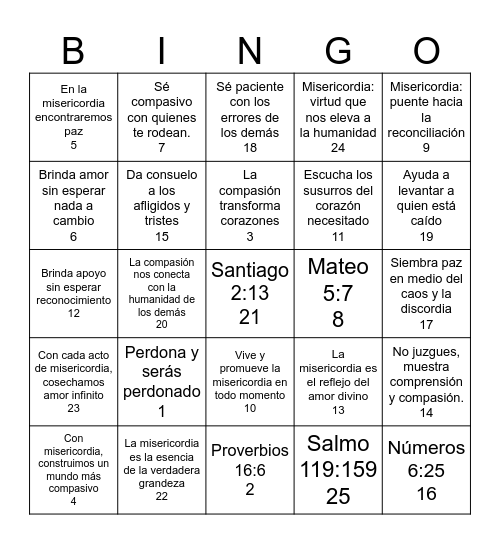 Bingo Card