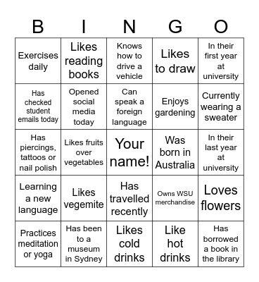 Culture Corner with ECG! :) Bingo Card