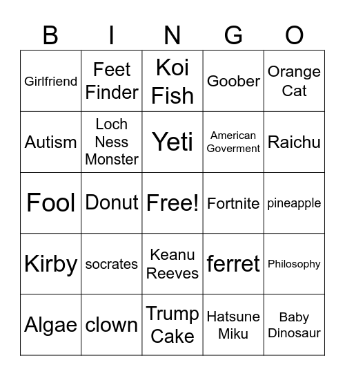 cwazzy craft bingo Card