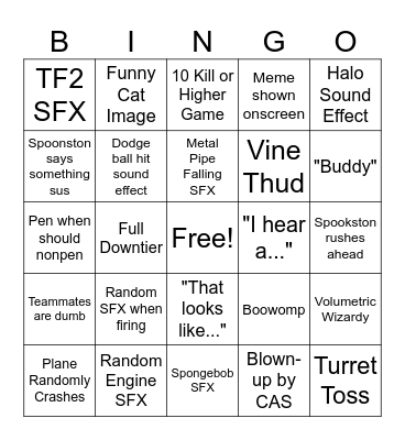 Spookston Bingo Card