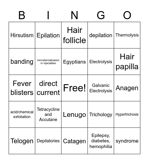 Ch. 11 Bingo Card