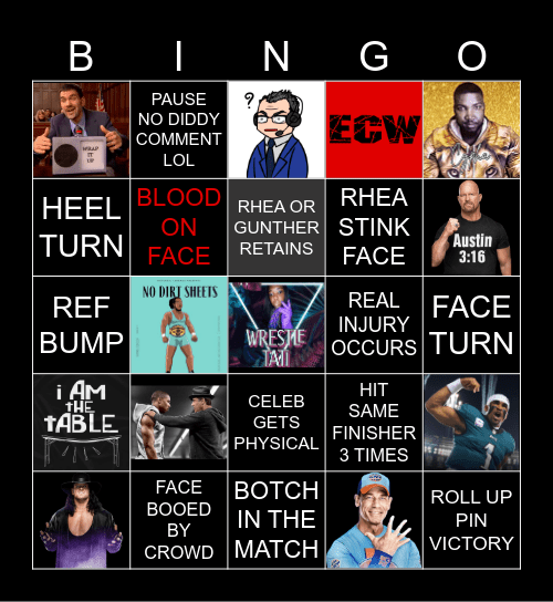 WRESTLEMANIA 40 @WrestleTati Bingo Card