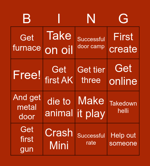 rust bingo Card