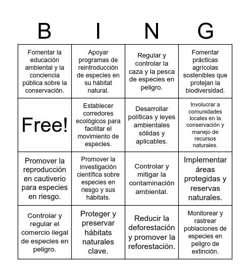 ¿DE QUÉ TRATA ESTE BINGO? Bingo Card