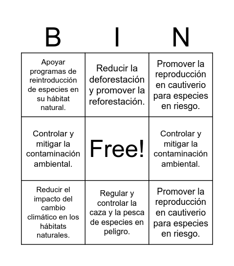 ¿DE QUÉ TRATA ESTE BINGO? Bingo Card