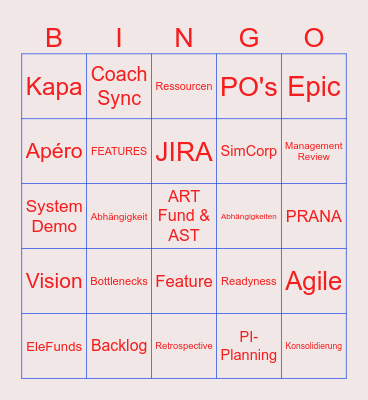 ART Fund & AST Services Bingo Card