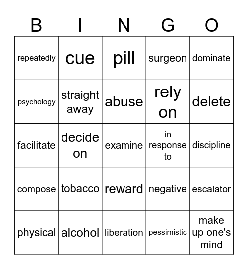 unit2a Bingo Card