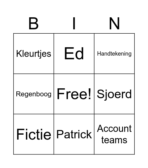 Nebig gezeik Bingo Card