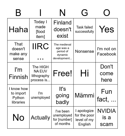 Largezo Discord Bingo Card