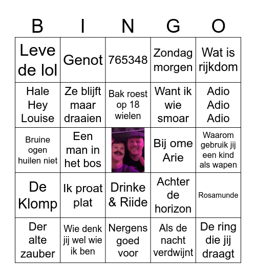 muziekbingo 1 Mark 18 jaar Bingo Card