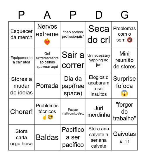 Bingo pap dcg Bingo Card