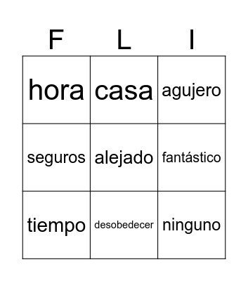 Los dos ratoncitos Bingo Card