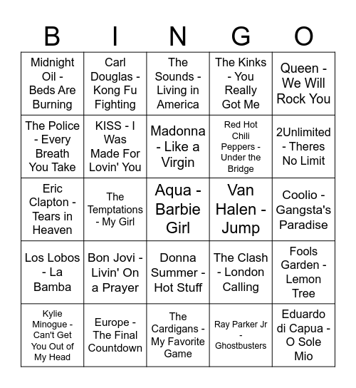 Humppa!! Bingo Card