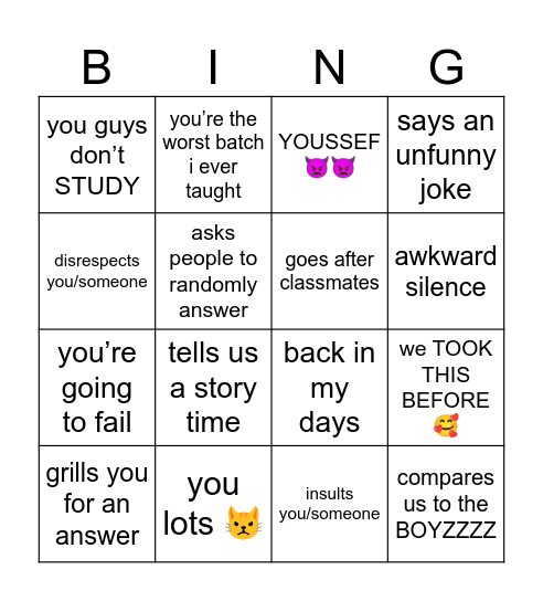 mr anwar bingo Card