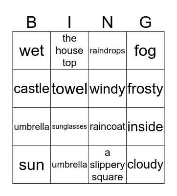 Unit 6 Bingo Card