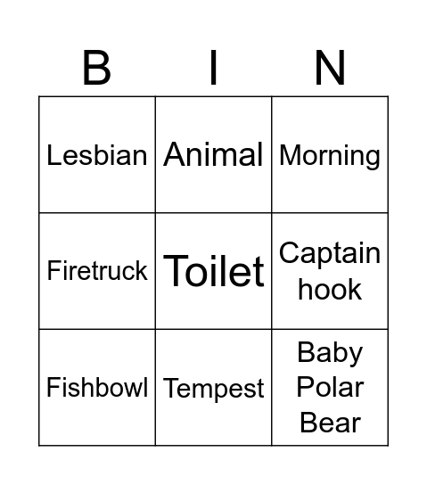 Bingo bongo Bingo Card