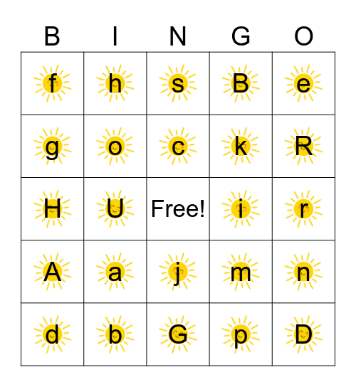 K Solar Eclipse Bingo Card