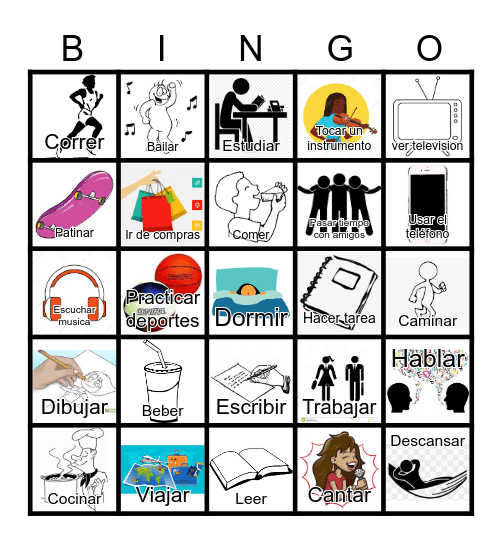 Actividades Bingo Card