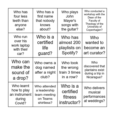 Transforming Business Bingo Card