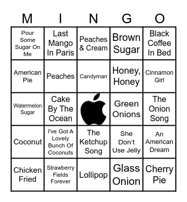 You Got Cravings Bingo Card
