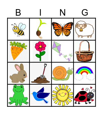 Spring Bingo Card