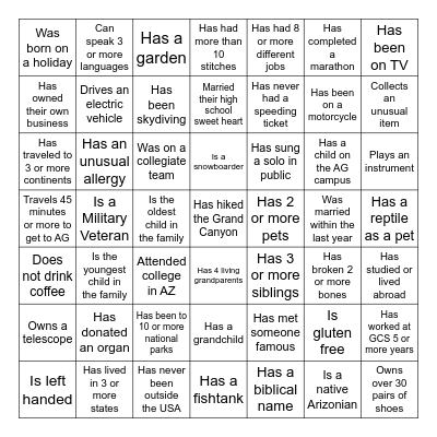 CONNECT FOUR Bingo Card