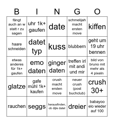 Schmelijingo 2024 Bingo Card