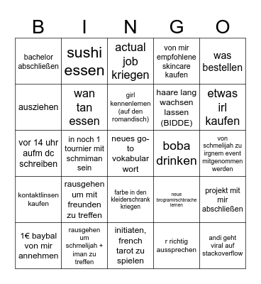 Schmandingo 2024 Bingo Card