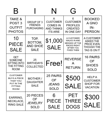 BOBBLES BINGO Card