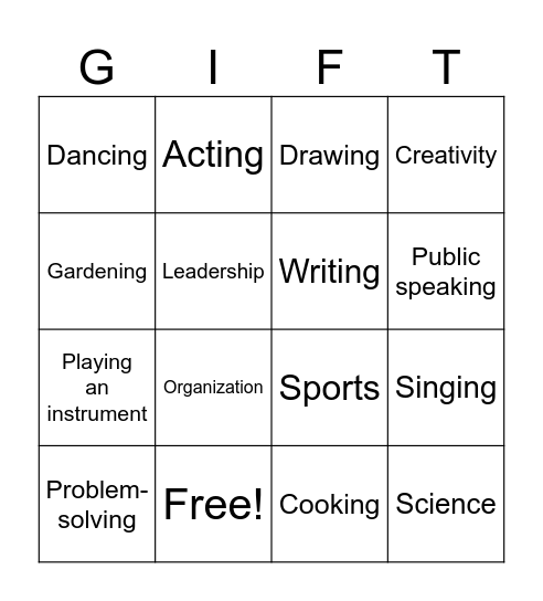 WHAT'S YOUR Bingo Card