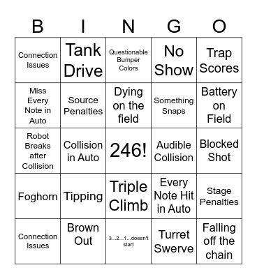 Scouter Bingo Card