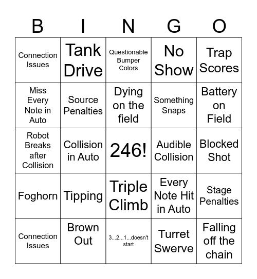 Scouter Bingo Card