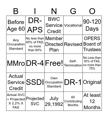 Disability Bingo  Bingo Card