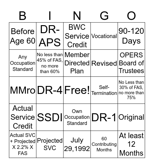 Disability Bingo  Bingo Card