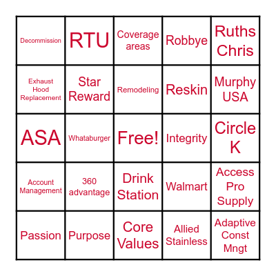 Ameritech - Buildpoint 2024 Bingo Card