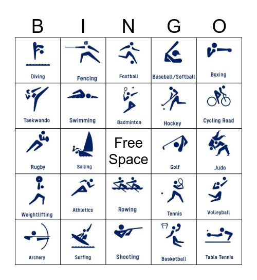 The Summer Olympics Bingo Card