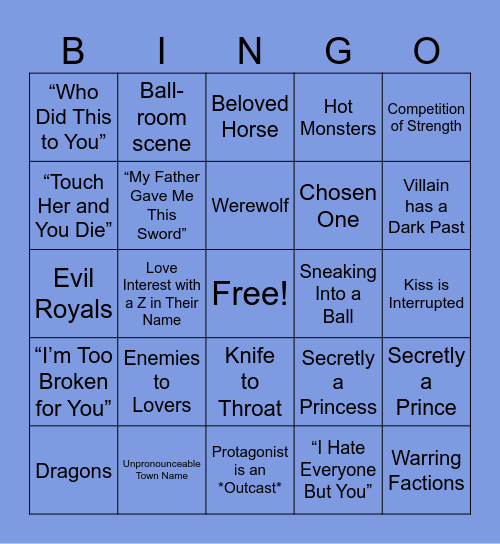 Penguin Teen Fantasy Bingo! Bingo Card