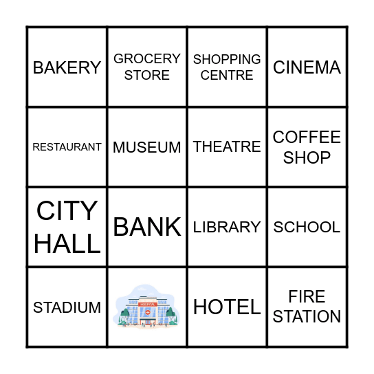 PUBLIC BUILDINGS Bingo Card