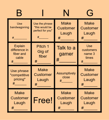 BrightSpeed BINGO Card