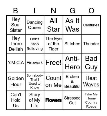 Musical BINGO! Bingo Card