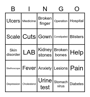 NURSE BINGO Card