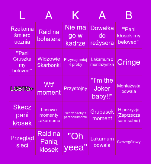 Drugi i trzeci odcinek Bingo Card