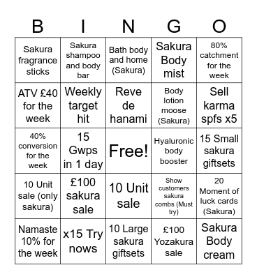 April bingo Card