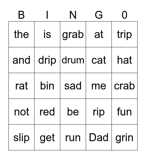 UFLI BINGO Card