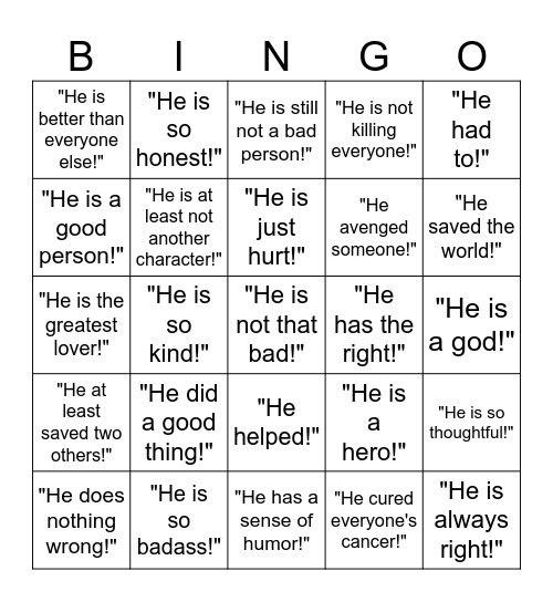 Long ears yellow eyes purple dude apologist bingo Card