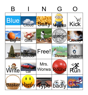 Parts of Speech Bingo Card