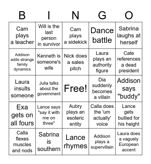 WIT Bingo! Bingo Card
