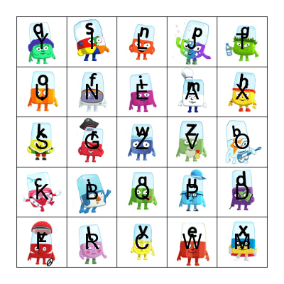 Phonics BINGO with Alphablocks Bingo Card